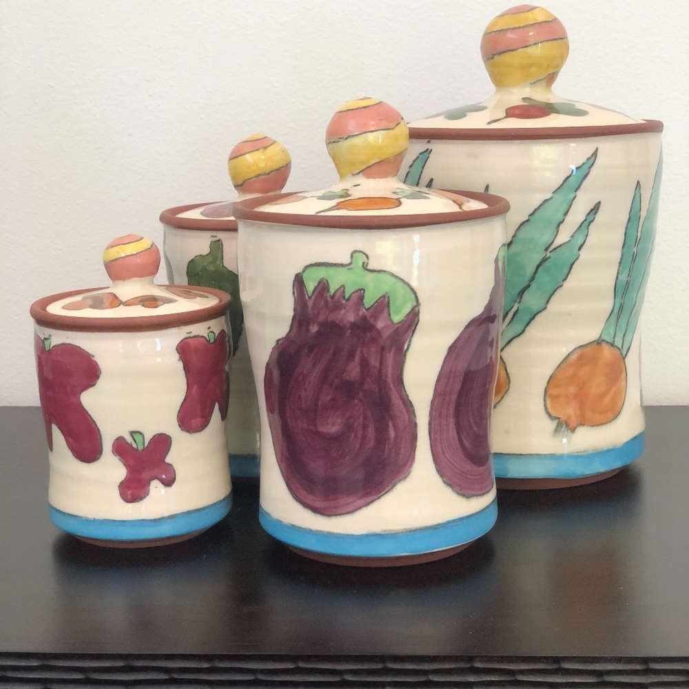 Ceramic Handmade Pottery Canisters - Thrown by artist Tom Phinney, Oberlin, Ohio